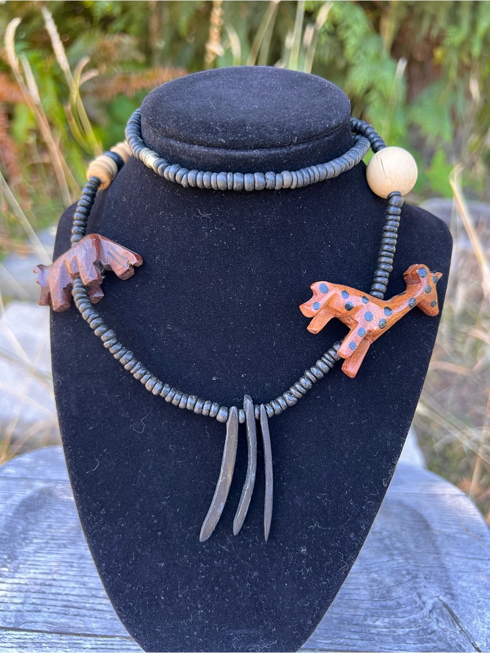 Handcrafted Brown Wooden Animal Pendant Necklace - Artisan Women’s Jewelry